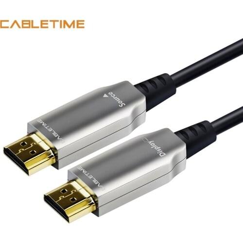 Cabletime HDMI Cable 4K 60Hz Optical Fiber HDMI Cable 2.0b HDR for HD TV Box Projector PS3 PS4 Computer Cable 10m 20m 30m N205