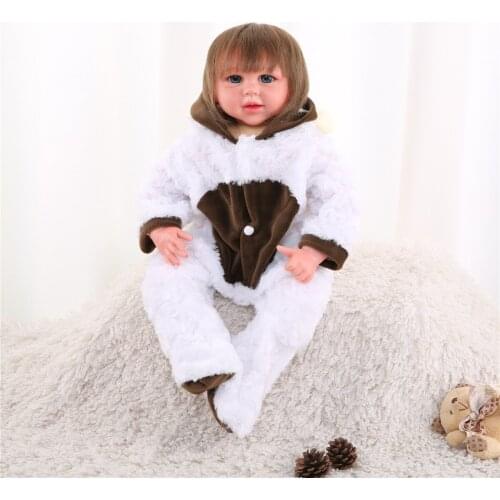 Birthday Present Reborn Baby Doll 53CM Baby Reborn Dolls Toys For Girls Accompany Doll Lifelike Toddler Blue Eyes Bebe Reborn