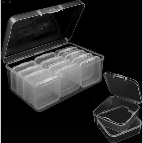 Square Mini Clear Plastic Storage Containers Box with Lids for Small Items high quality