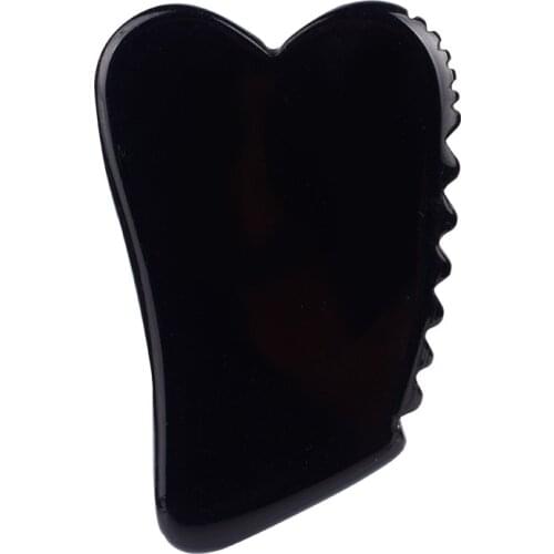 Egg Yolk Stone Gouache Scraper Face Massager Natural Gua Sha Stone Facial Eye Skin Lifting Spa Acupuncture Scraping Massage Tool