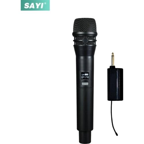 SAYI W-8II VHF 1 Channel Wireless Microphone 50m Distance Handheld Chargeable Receiver Signal Dynamic Mic for Karaoke KTV