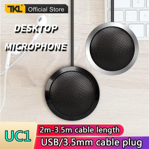 TKL usb microphone Notebook MIC Tabletop Omnidirectional Condenser Microphone 3.5mm For Computer Recording Gaming Voip Call