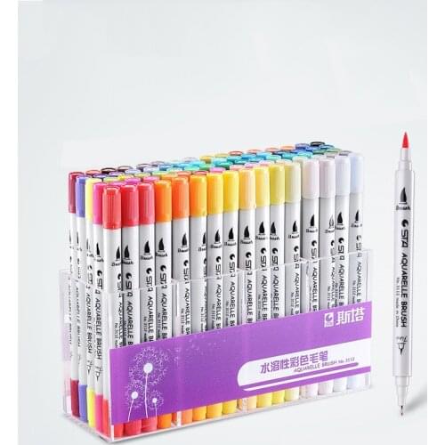1 Random Color Among 80 Colors Random Double Head Water Soluble Marker Refills School Supplies Watercolor Marker Stationery