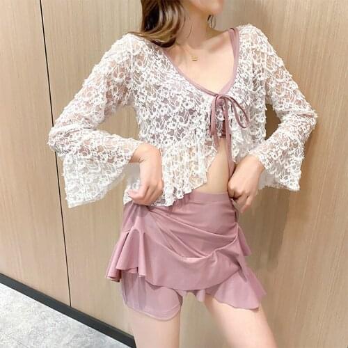 2021 New Korean Style High Waist Bikini Set Women Biquini Suit Two Pieces Swimwear Solid Swimsuit High Quality Beach Suit