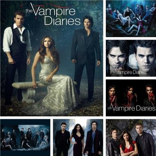 The Vampire Diaries Posters Diamond Painting 5D Full Square/Round Diamond Embroidery Art Cross Stitch Kit Handmade Home Decor