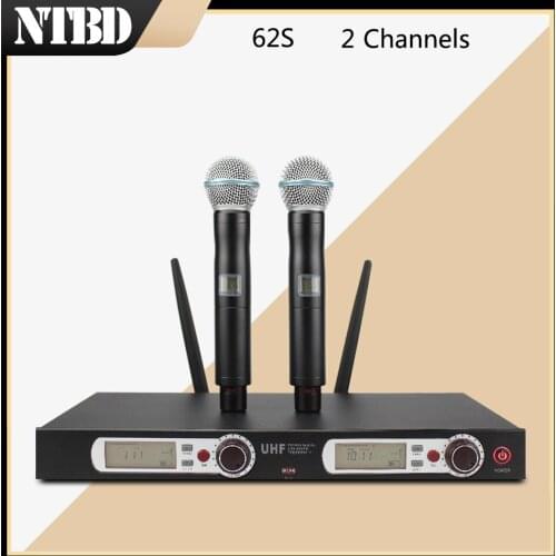 NTBD Sing Stage Performance Home School Party DJ Hip Hop UHF 62S Professional Wireless Microphone Lavalier/Headset Microphone