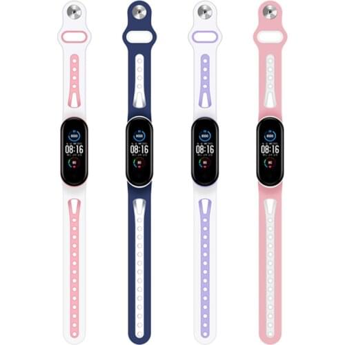 Strap For Xiaomi Band 4 5 6 Silicone Wristband Bracelet Replacement MiBand 6 5 Wrist Color TPU Strap For Xiaomi Mi Band 6 5 4 3
