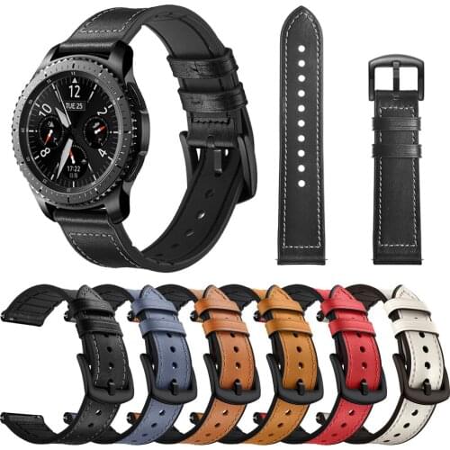 22mm 20mm silicone leather Strap for Huawei Watch GT 2 samsung galaxy watch 46mm 42mm Gear S3 Frontier/Classic band bracelet