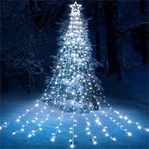 300 LED Tree Decoration Star Lights 8 Lighting Modes Waterproof For Birthday Wedding Party Decoration Fairy String Lights Decor