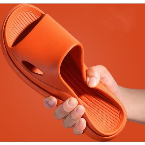 Womens thick-soled slippers summer beach Eva soft-soled sandals casual men and women indoor bathroom non-slip shoes