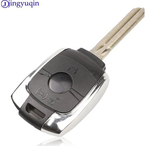 Jingyuqin 10p 2B Replacement Remote Key Shell Case Fob For SsangYong Actyon Kyron Rexton Korando With Uncut Blade car keys