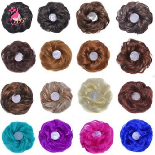 Messy Flexible Hair Buns Scrunchies Synthetic Ponytail Curly Messy Wavy Scrunchies Fake Hair Extensions For Girls And Women