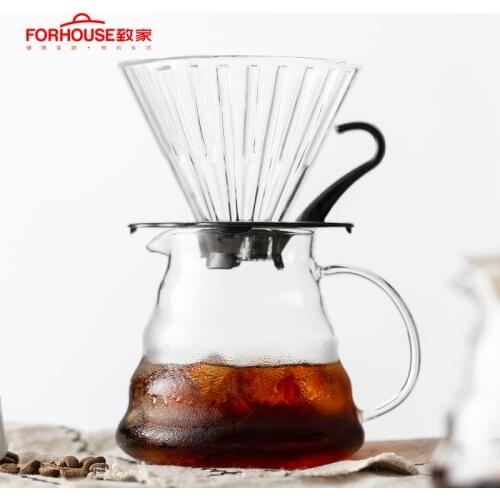 800ml Heat Resistant Glass Coffee Pot Coffee Brewer Cups Counted Coffee Maker Barista Percolator