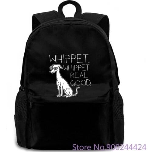 Whippet Real Good dog party puppy funny birthday gift present Fashion Men Summer backpack