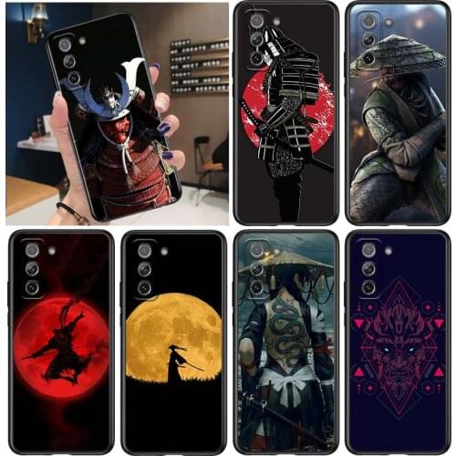 Japan The samurai Ninja for Samsung Galaxy S21 Ultra Plus Note 20 10 9 8 S10 S9 S8 S7 S6 Edge Plus Black Phone Case