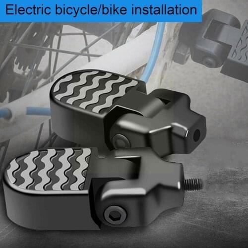 1Pair Aluminum Nonslip MTB Bike Bicycle Pedal Front Bike Axle Foot Accessories Foldable Footrest Lever Rear Pedal Pedal H6V6