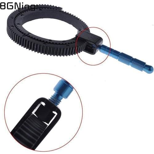 1x For SLR DSLR Camera Adjustable Rubber Follow Focus Gear Ring Belt 49mm to 82mm Aluminum Handle ba for DSLR Camcorder Camera