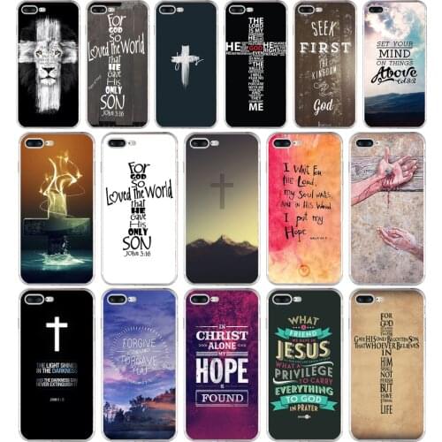 201H Christian Jesus The Cross Soft TPU Silicone Cover Case For Apple iPhone 6 6s 7 8 plus Case