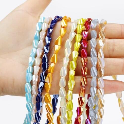 30pcs New Crystal Twist Shape Faceted Glass Beads for Jewelry Making Jewelry Diy