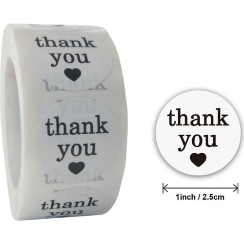 50-500pcs New Thank You Supporting My Business Stickers Seal Labels Turning One Favors Envelope Supplies Stationery Stickers
