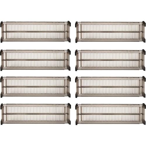 8 PCS Adjustable Drawer Dividers DIY Cabinet Storage Partition Divider for Clutter Kitchen Cutlery Organizer Separator Retail