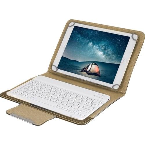 BT Keyboard Case 9.7-10.1-Inch Tablet Laptop Universal PU Protective Case Cover+BT Keyboard For Android/IOS/WIN