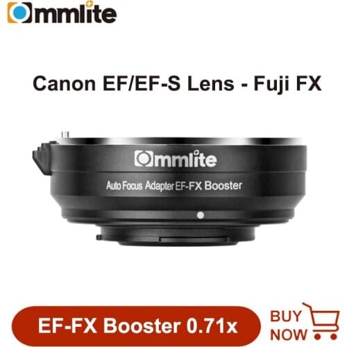 Commlite EF-FX Booster 0.71x Lens Mount Adapter Focal Reducer AF Adapter ring for Canon EF/EF-S Lens to Fujifilm FX-Mount Camera