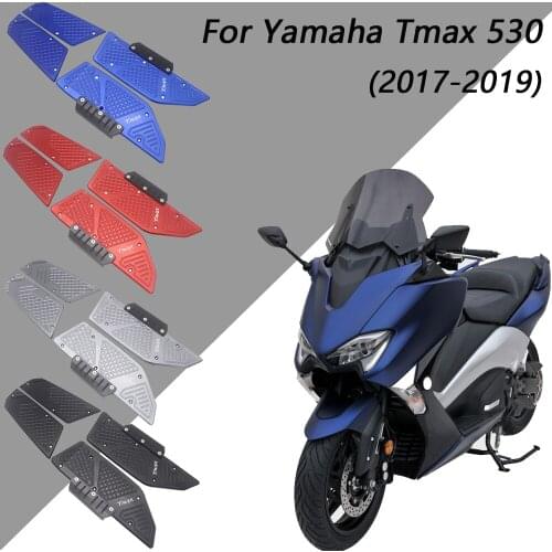 For YAMAHA TMAX 530 TMAX530 T-MAX530 2017-2019 Motorcycle parts Front & Rear Footrest Step Motorcycle Footboard Pedals Foot Pegs