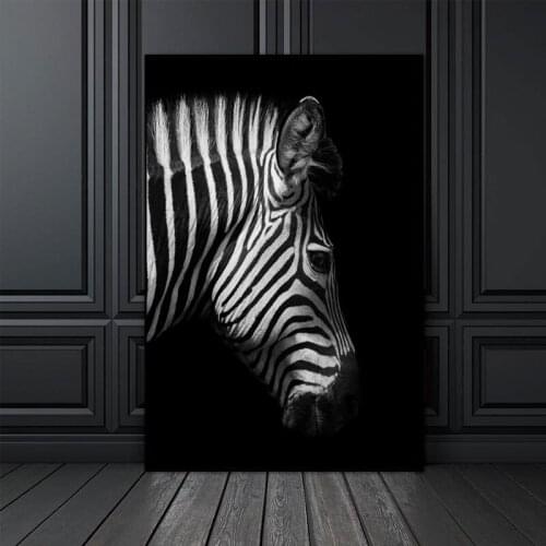 GOODECOR Canvas Painting Black White Animals Pictures Home Decor Zebra Wall Canvas Art for Living Room Poster and Prints