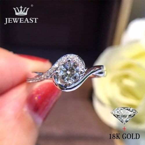 Natural Diamond 18K Gold Pure Gold Ring Beautiful Gemstone Ring Good Upscale Trendy Classic Party Fine Jewelry Hot Sell New 2020