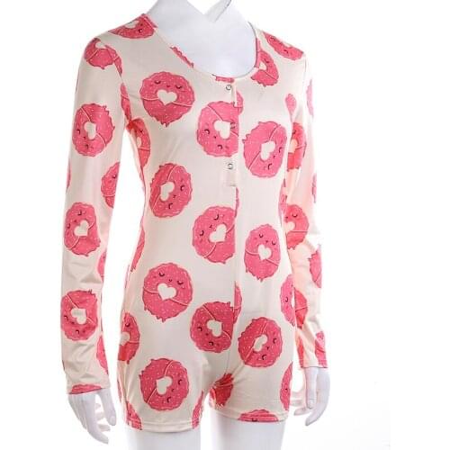 Sleepwear Jumpsuit Women Rompers Onesi Casual Long Sleeve Summer Ladies Homewear Playsuit Bodysuit Home Clothing Onsie Hot New