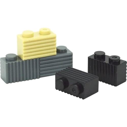 DIY Bricks Modified 1x2 With Fluted Thick Figures Bricks MOC Building Blocks Compatible With 2877 Educational Toy For Children
