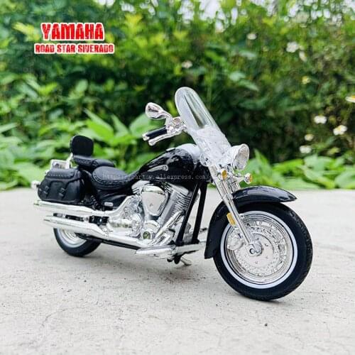 Maisto 1:18 Yamaha Road star original authorized simulation alloy motorcycle model toy car Static collection model