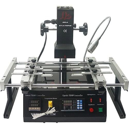 LY ir6500 v.2 bga rework station soldering repair solder station 2 zones infrared 2300W for mobile computer board lead free weld