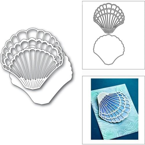New 2021 Beautiful Shell Scallop Metal Cutting Dies for DIY Scrapbooking and Card Making Decorative Embossing Craft No Stamps