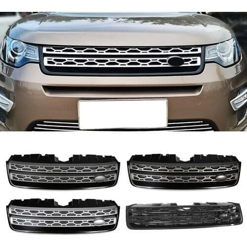 Front Radiator Grille Upper Racing Grill For Land Rover Discovery Sport L550 2015 2016 2017 2018 2019 Car Styling with logo
