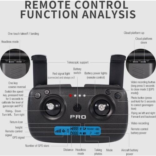 5G Wifi Drone GPS 4K HD Camera Foldable RC Quadcopter Helicopter Follow Me, 1200m Remote Control Distance