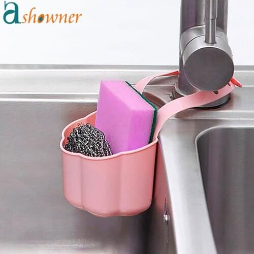 Kitchen Sink Drain Rack Sponge Soap Debris Rack Plastic Hanging Storage Basket Faucet Organizer Shelf Portable Home Kitchen Tool
