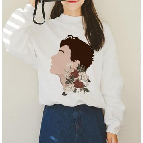 Shawn Mendes Hoodie Sweatshirt Women Harajuku Print Streetwear Hoodies 90s Fashion Sweatshirts Graphic Pullovers Hoody Female