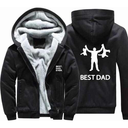Best dad ever graphic windbreak outwear coat men warm hoodie man thick Camouflage Sleeve causal winter Jacket hoody men clothes