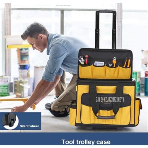 Trolley Wheel Toolbox Multifunction Roller Type Tool Trolley Case Large Capacity Thickening Wear-resistant Trolley Bag