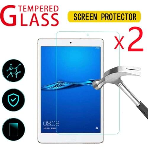 2Pcs Tempered Tablet Glass for Huawei MediaPad M5 Lite 8 8.0 Inch Full Coverage Screen Protector