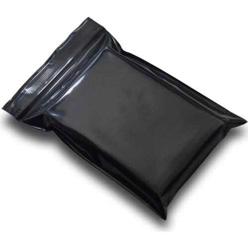 Reclosable Zip lock Black Opaque PE Plastic Package Bags Outdoor Travel Privacy Items Storage Light-Proof Packaging Zipper Bag