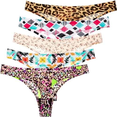 ZQTWT Leopard G String Women Tanga Panties Briefs for Girl Sexy Thong Seamless Underpants Breathable Underwear Female Lingerie