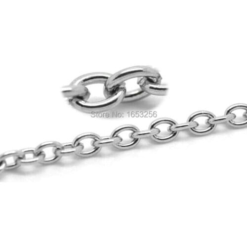 10 Meter Lot 4.5mm wide Fashion O Link Chain Stainless Steel smooth Oval Chain Jewelry Finding /Marking Chain