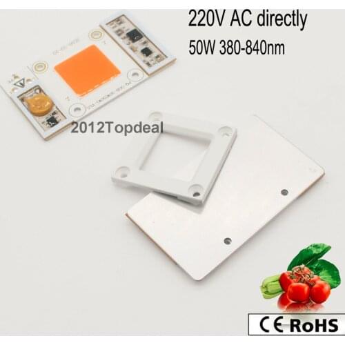 10pcs 50W 220V 230V 240V High Power led chip built-in driver 380NM-840NM Full Spectrum Hihg Power LED light