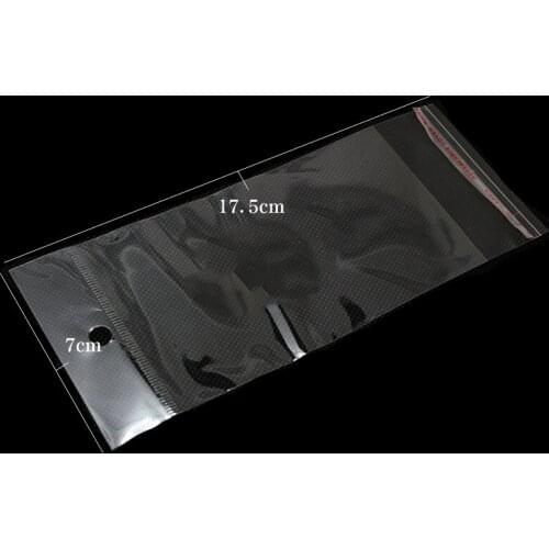 Zone Beads 200pcs Clear Self Adhesive Seal Plastic Bag OPP Packing bags multisize choose Jewelry Packaging & Display with header