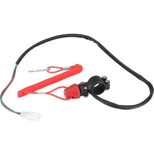 22mm 7/8" Motorcycle Boat Outboard Engine Motor Kill Stop Switch W/ Tether Lanyard Cord Motorcycle Switches