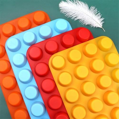 24 Hole Silicone Fondant Cake Decorating Mold Epoxy Resin Handmade Soap Molds Baking Tools Kitchen Accessories