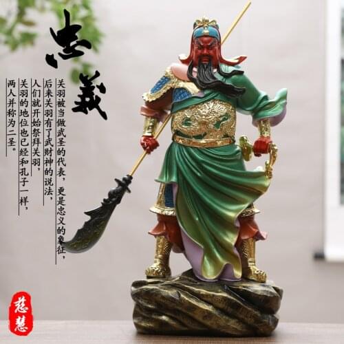 40cm Large Southeast Asia God of wealth GUAN GONG figure HOME shop protection Prosperity GOOD LUCK CAI SHEN FENG SHUI statue